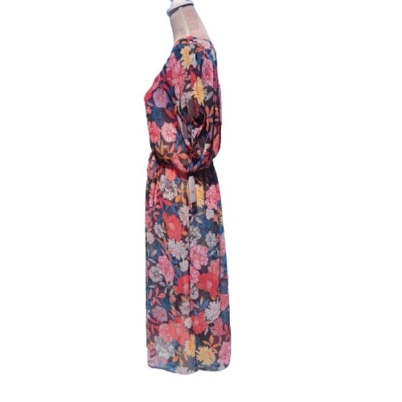 Time and Tru Flora Chiffon Midi Swimsuit Cover Up, Size L (12-14) NEW with Tag - Picture 3 of 11